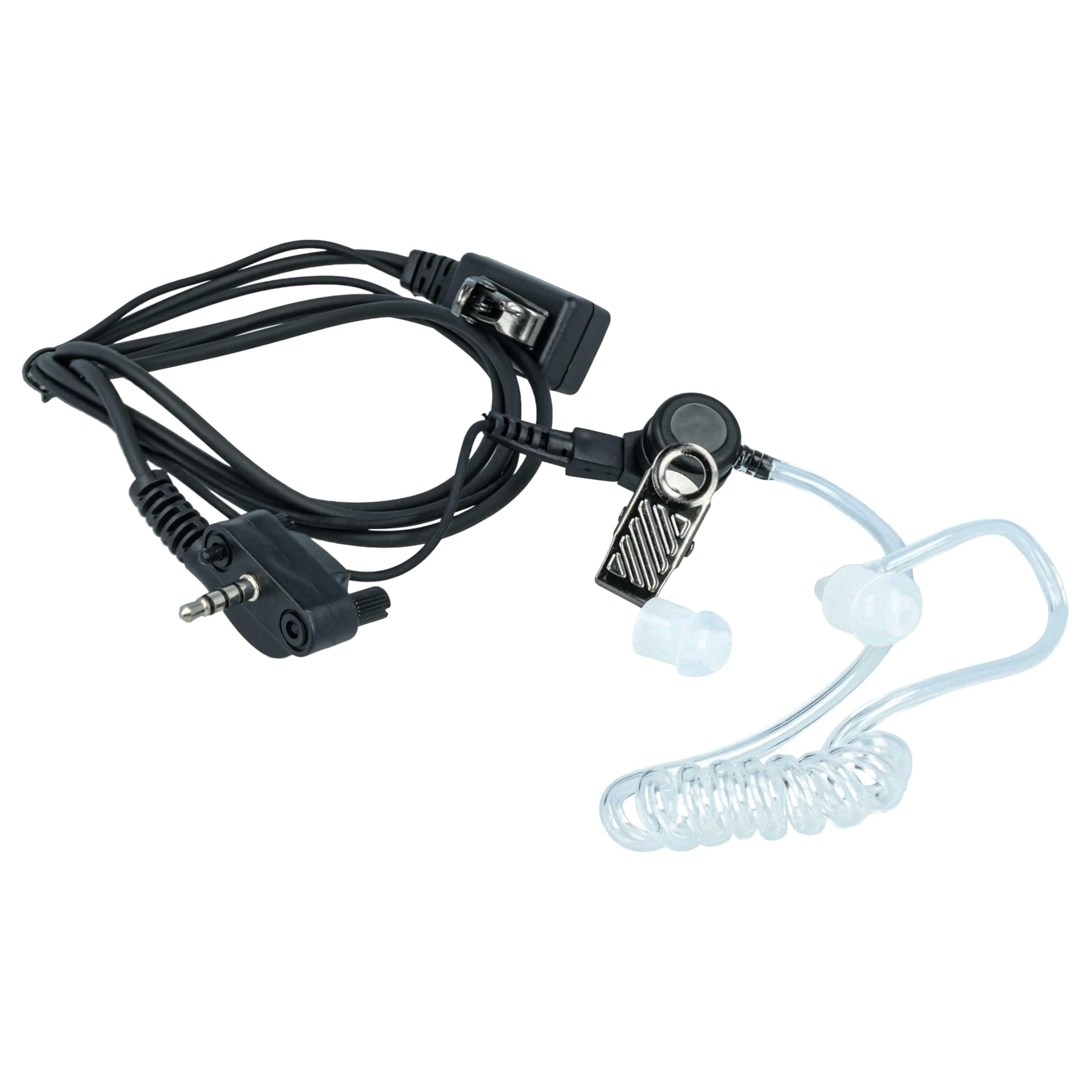 vhbw Zestaw słuchawkowy, 5 sztuk, kompatybilny z Yaesu Vertex VX-351, VX-354, VX-400, VX-410, VX-231, VX-246, VX-350 Radio, Walkie-Talkie - czarny