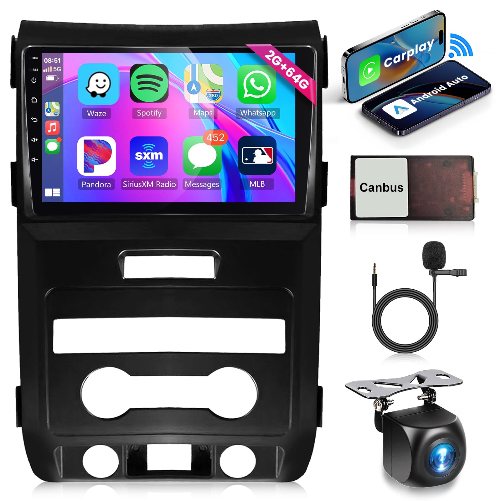 Stereo Ford Raptor F150 2009-2014 Gps Tesla Radio Screen | Meses Sin