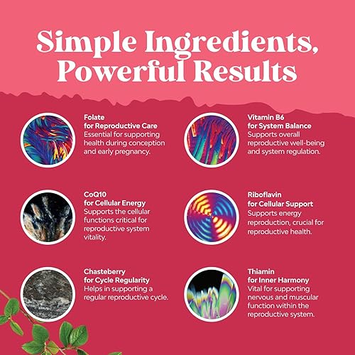 Miniatura 5 de Suplementos de fertilidad para mujeres con inositol y ácido fólico - Vitaminas preconcepcionales para mujeres para el equilibrio hormonal con