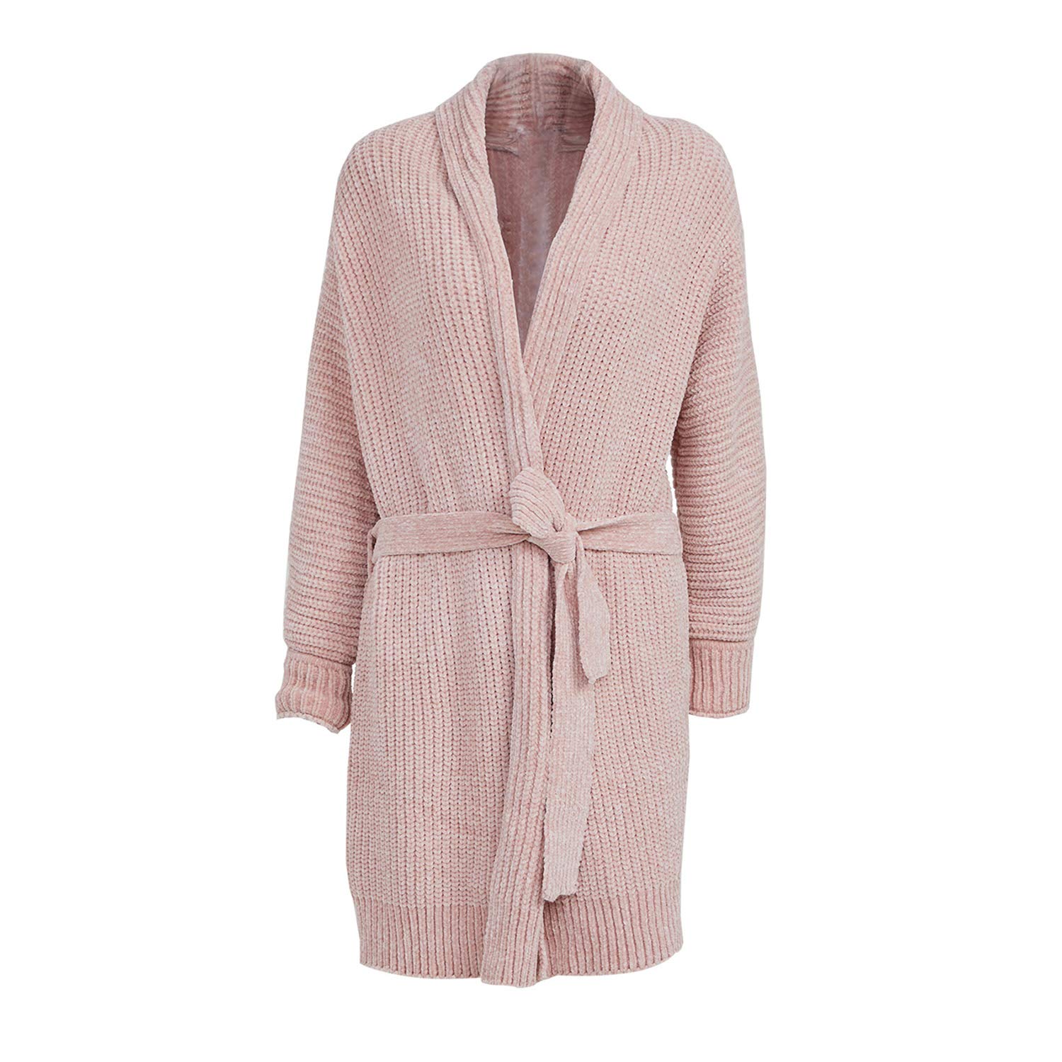 Pijamas Suaves De Chenilla, Batas De Baño De Color Rosa De Manga Larga, Batas Holgadas Y Sueltas, Suéteres Otoñales M