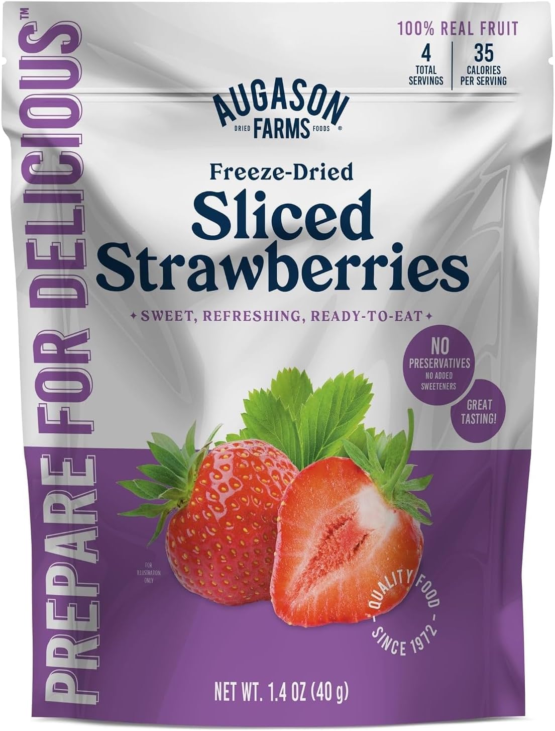 Augason Farms Freeze Dried Strawberries Resealable Bag 4
