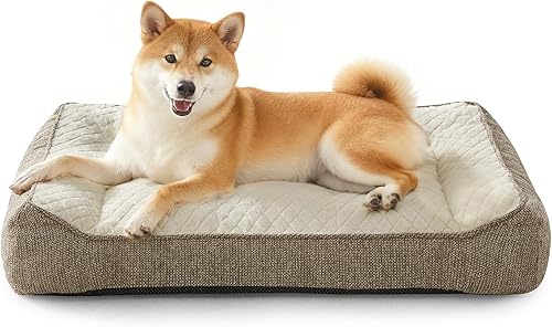 Miniatura 10 de JOEJOY Camas Ortopédicas XL para Perros de Tamaño Grande, Cama Sofá Extra Gruesa de Apoyo para Perros Grandes con Laterales y Forro Impermeable,