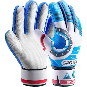 Sportout Goalkeeper&rsquo;s Gloves, for Children and Teenagers, Football Goalkeeper Gloves, Double Protection, Comfortable, Superb 