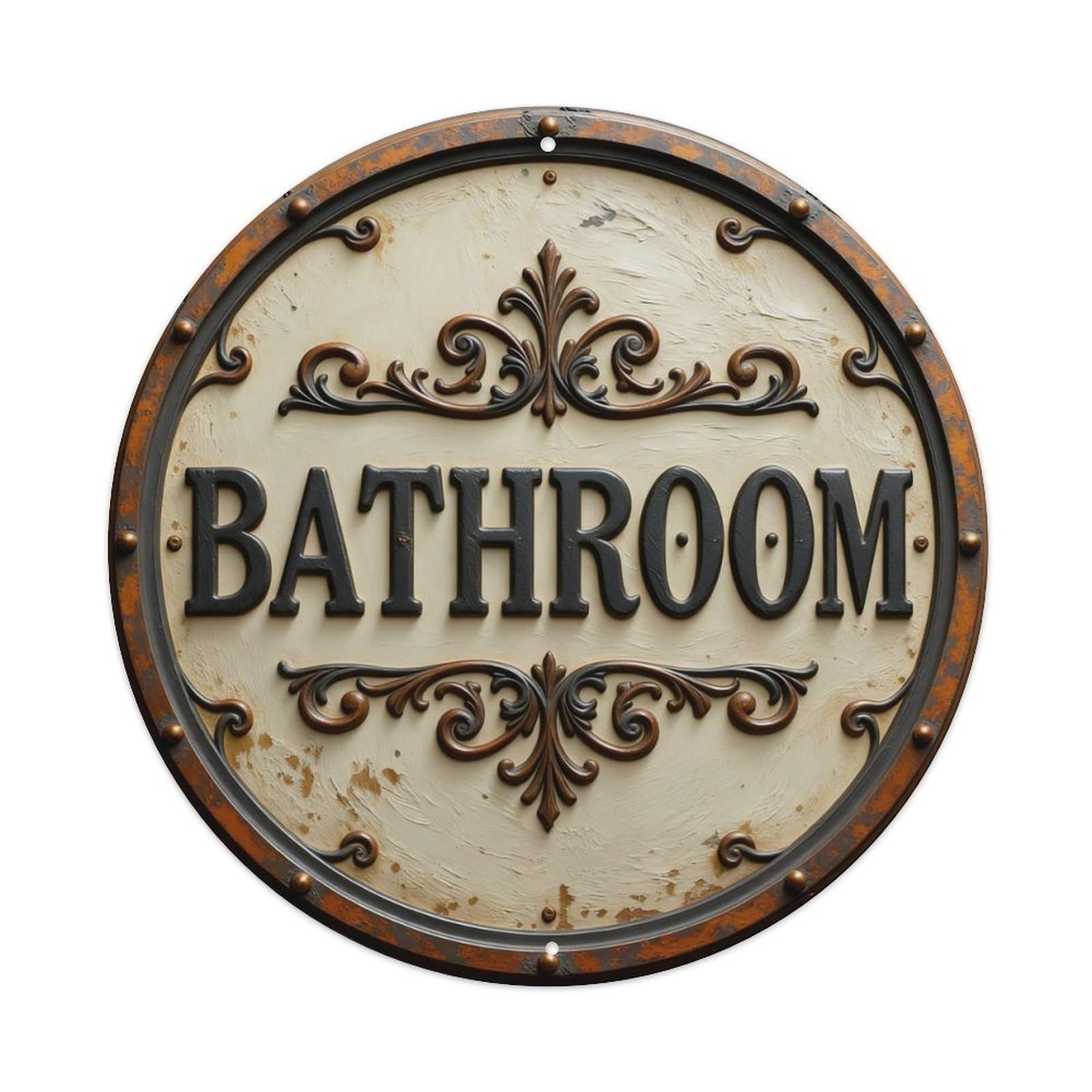 Zlatcbu Vintage Rustic Ornate Metal Sign Metal Tin Sign Retro Wall Art Poster, Decor For Home Living Room Bar Cafe Garage, 8X8 Inch