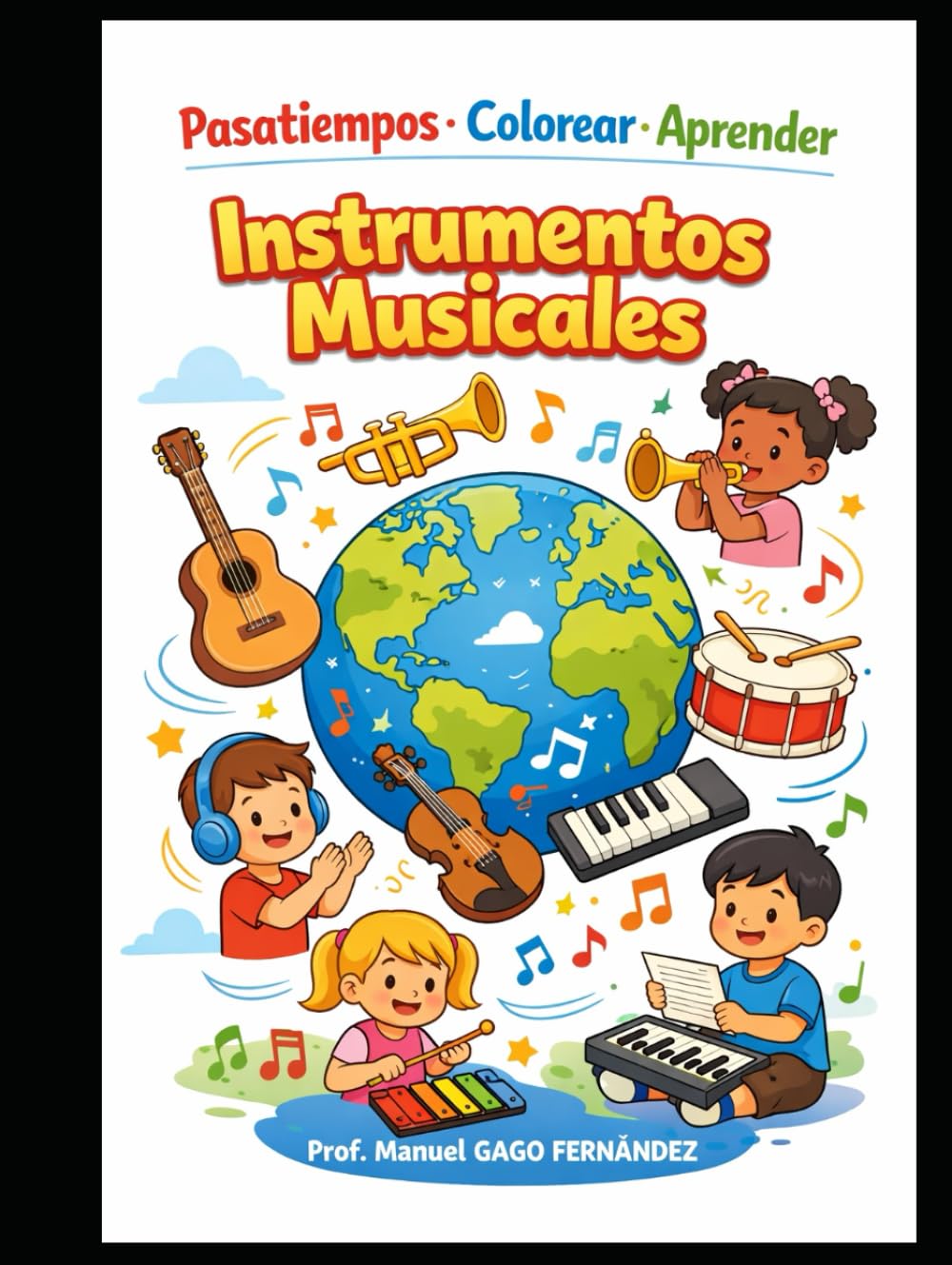 Pasatiempos · Colorear · Aprender – Instrumentos Musicales (Colección Piko)