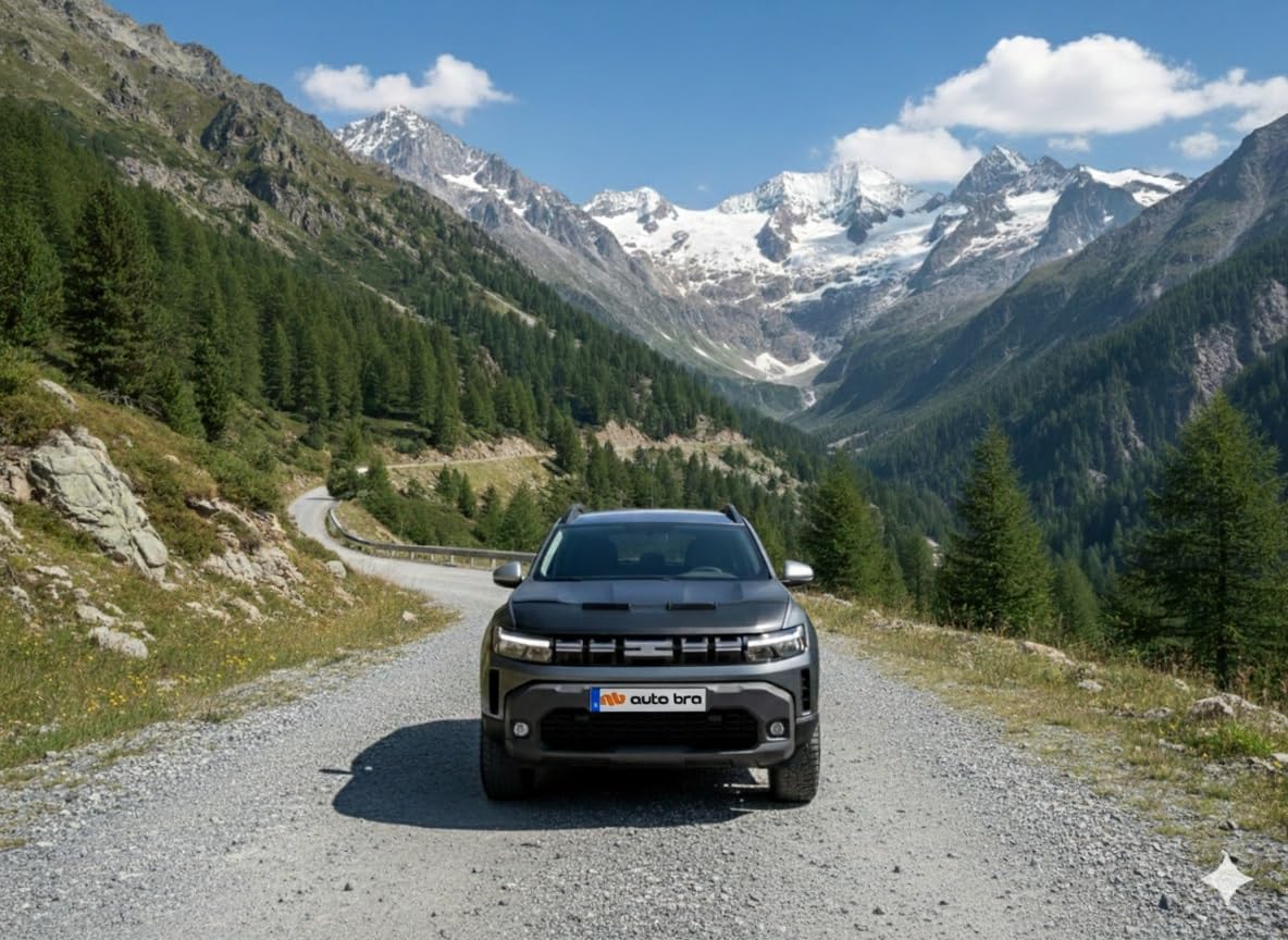 AB3-00835 Auto-Bra Motorhaubenschutz Kompatibel mit Dacia Duster III ab 2024, Bigster ab 2025 aus Kunstleder, Schwarz, Haubenbra, Steinschlagschutz, Tuning Bonnet Bra