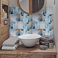 Vista 5 de WEIMEISC 24 hojas para despegar y pegar, azulejos autoadhesivos 3D de pared, paneles de pared decorativos, papel tapiz para dormitorio, sala
