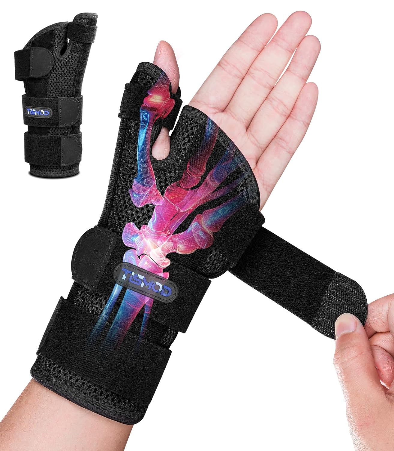 Wrist Brace Carpal Tunnel with Thumb Support,Adjustable Thumb Spica Splint Right Left Hand,Wrist Guard for Arthritis,Tendonitis,Ligament Injury,De Quervain's Tenosynovitis Women & Men Small/Medium Left Hand