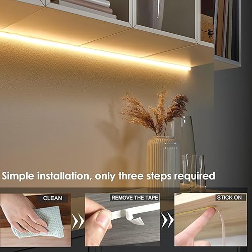 Miniatura 4 de Tira de luces LED, tira de luz LED COB de 6.56 pies, 5 V, regulable, con control remoto, alimentada por USB, tira de luz LED para retroiluminación