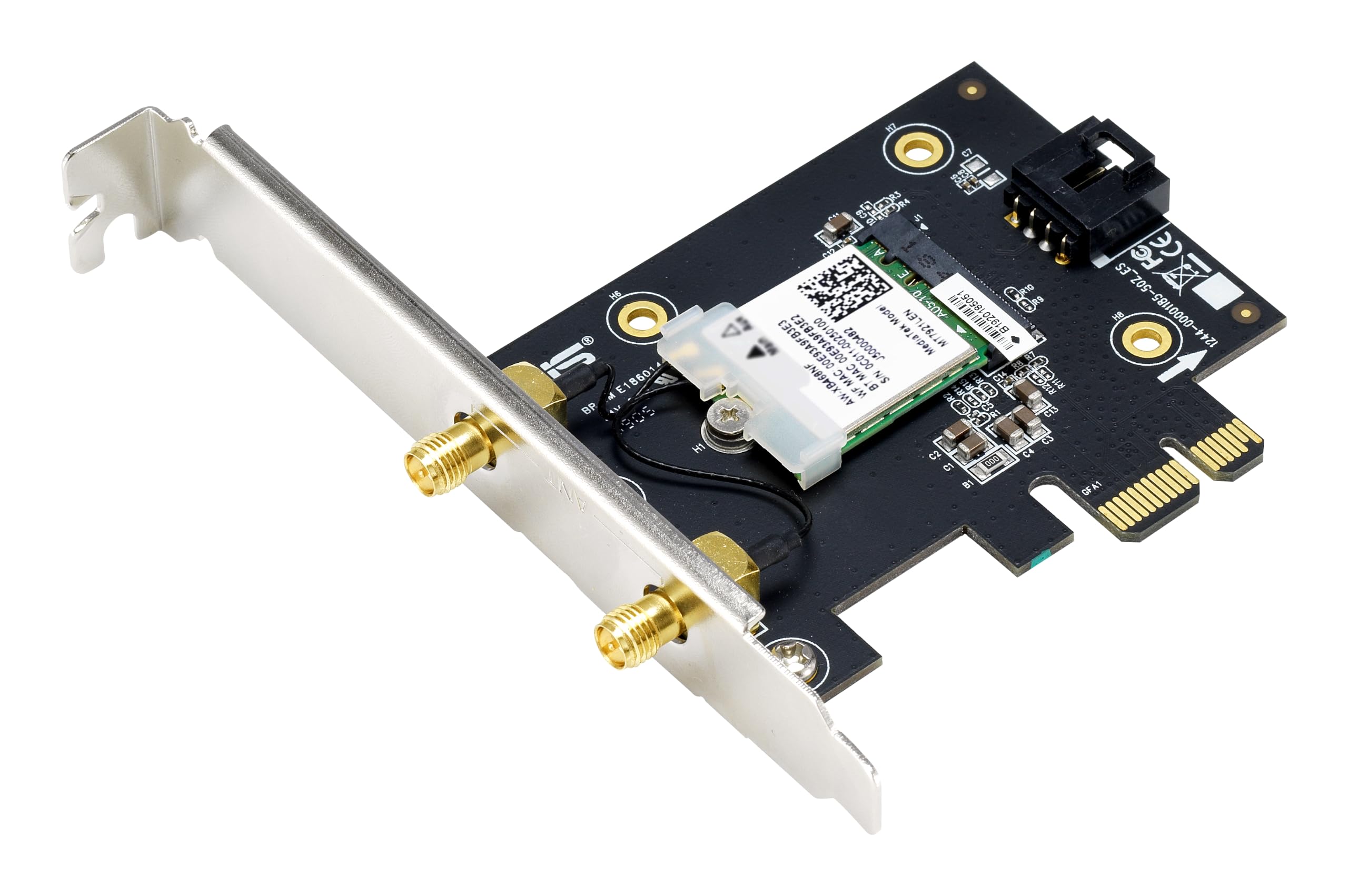 ASUS PCE-AX1800 Adaptateur réseau en Vrac (AX1800 Dual Band PCI-E WiFi 6 802.11ax, Bluetooth 5.2, sécurité réseau WPA3, OFDMA et MU-MIMO)