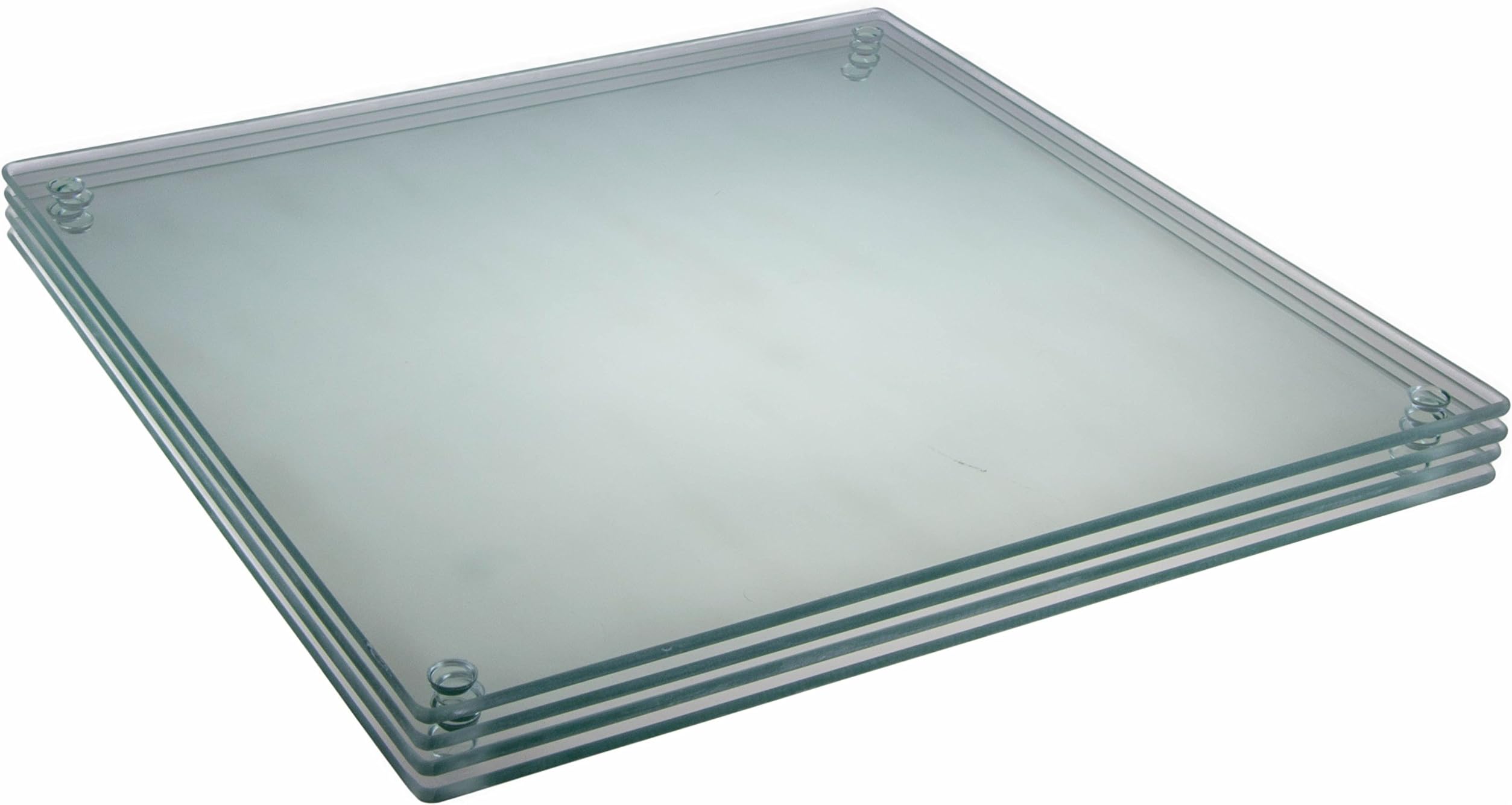 4 Non Slip Cutting Board Set by Clever Chef - Shatter-Resistant, Durable, Stain Resistant, and Dishwasher Safe - 9.75" x 9.75"