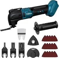 Multiherramienta Oscilante Inalámbrica, Herramienta Multifunción para Makita 18V Batería, 6 Velocidades Ajustables Sierra Oscilante, Multitool para Quitar, Raspar, Cortar (Sin batería)