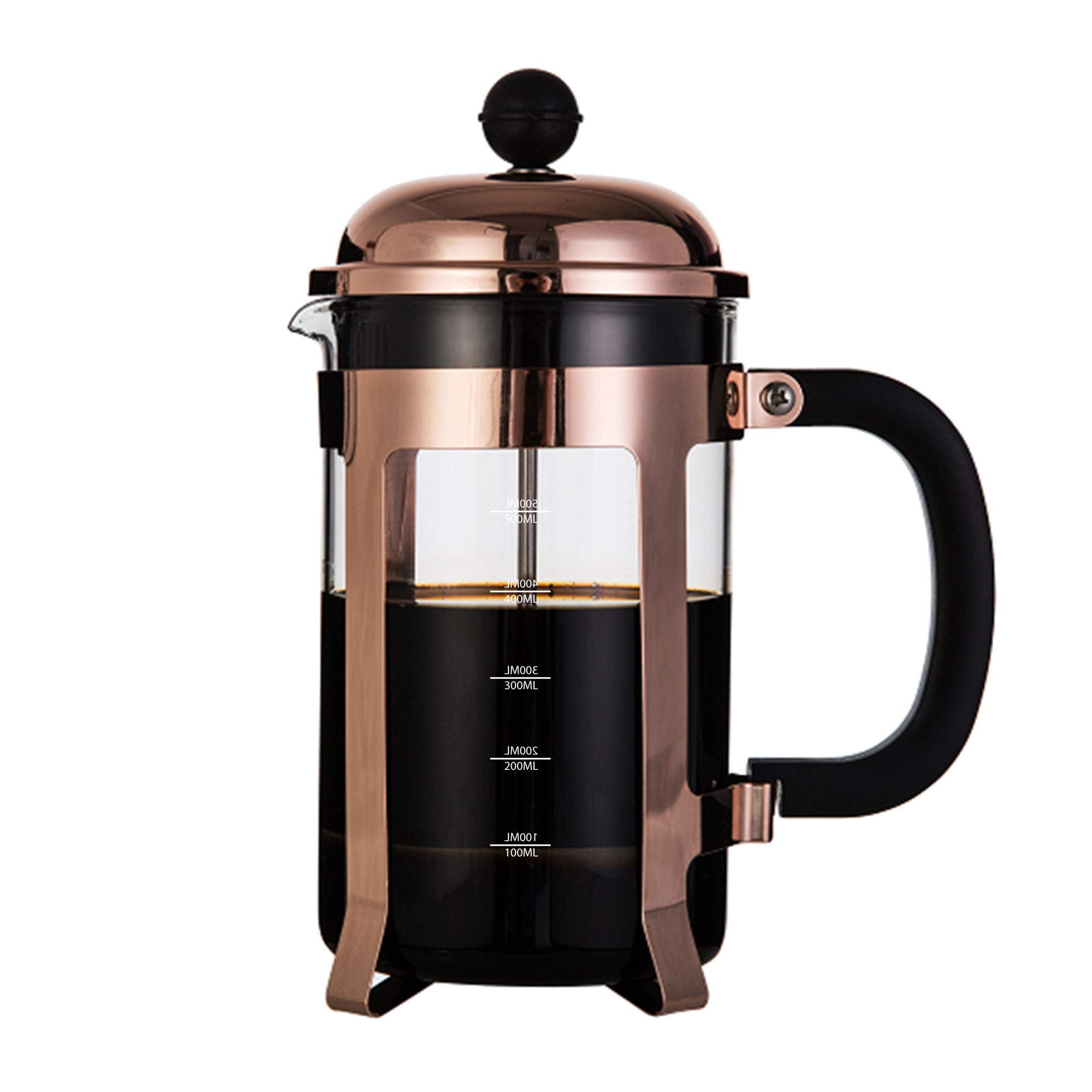 InstaCuppa French Press Coffee Maker with 4 Part Superior Filtration 350 ML, Copper