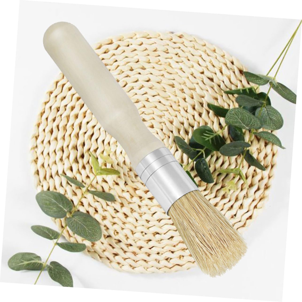 Painting Brush Round Head Small Brush for Oil Watercolor Wooden Handle