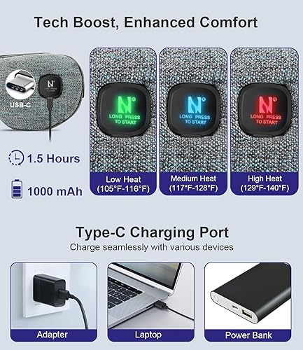 Miniatura 3 de Aroma Season Máscara de Ojos Calentada Sin Cable, Compresa Caliente para Ojos Secos, Orzuelo, Blefaritis, Calazión, MGD, Lavable a Máquina, Bloqueo