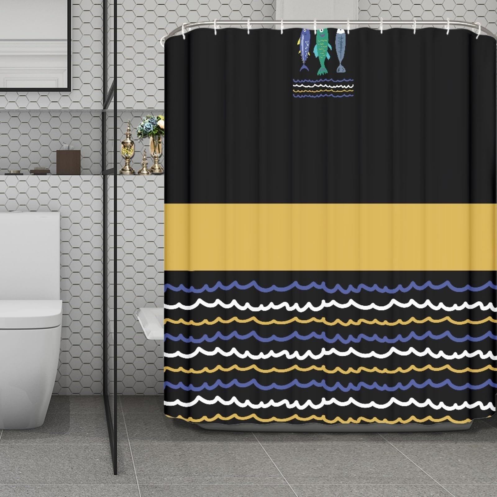 Rideau douche 200X240 anti moisissure pour éviter l'eau au sol
