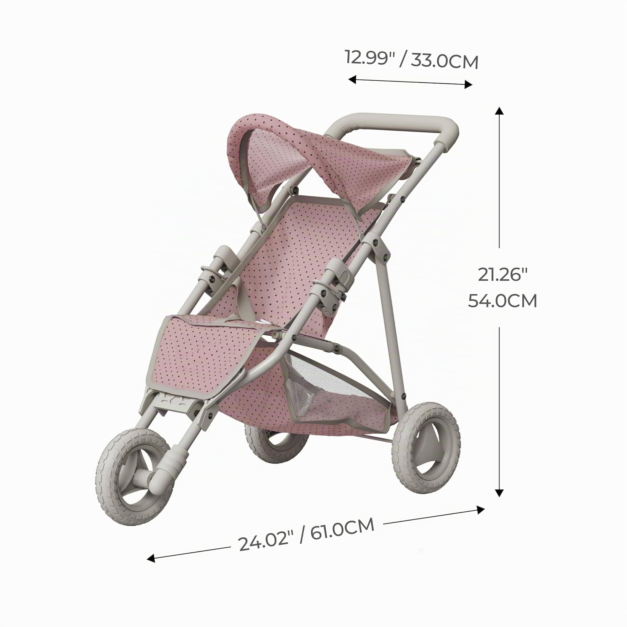 Cochecito de Muñecas Juegete Carrito de Bebé Rosa de Olivias World OL-00002