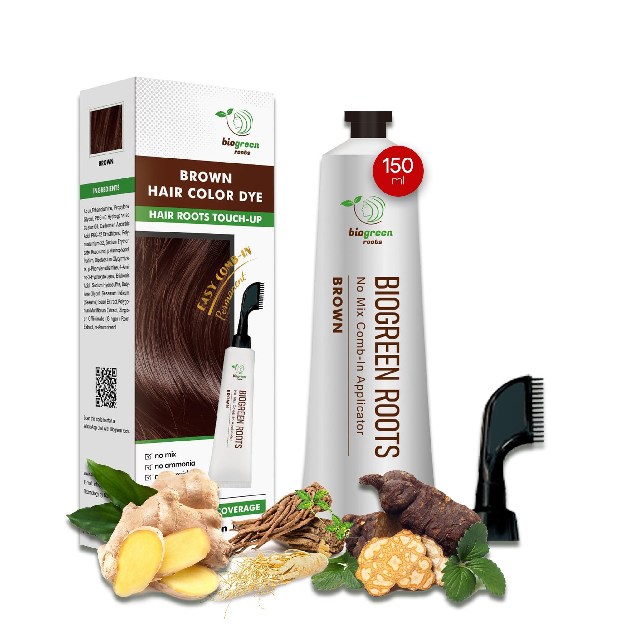 Amazon.com : BIOGREEN ROOTS Nourishing Herbal Hair Dye for Women