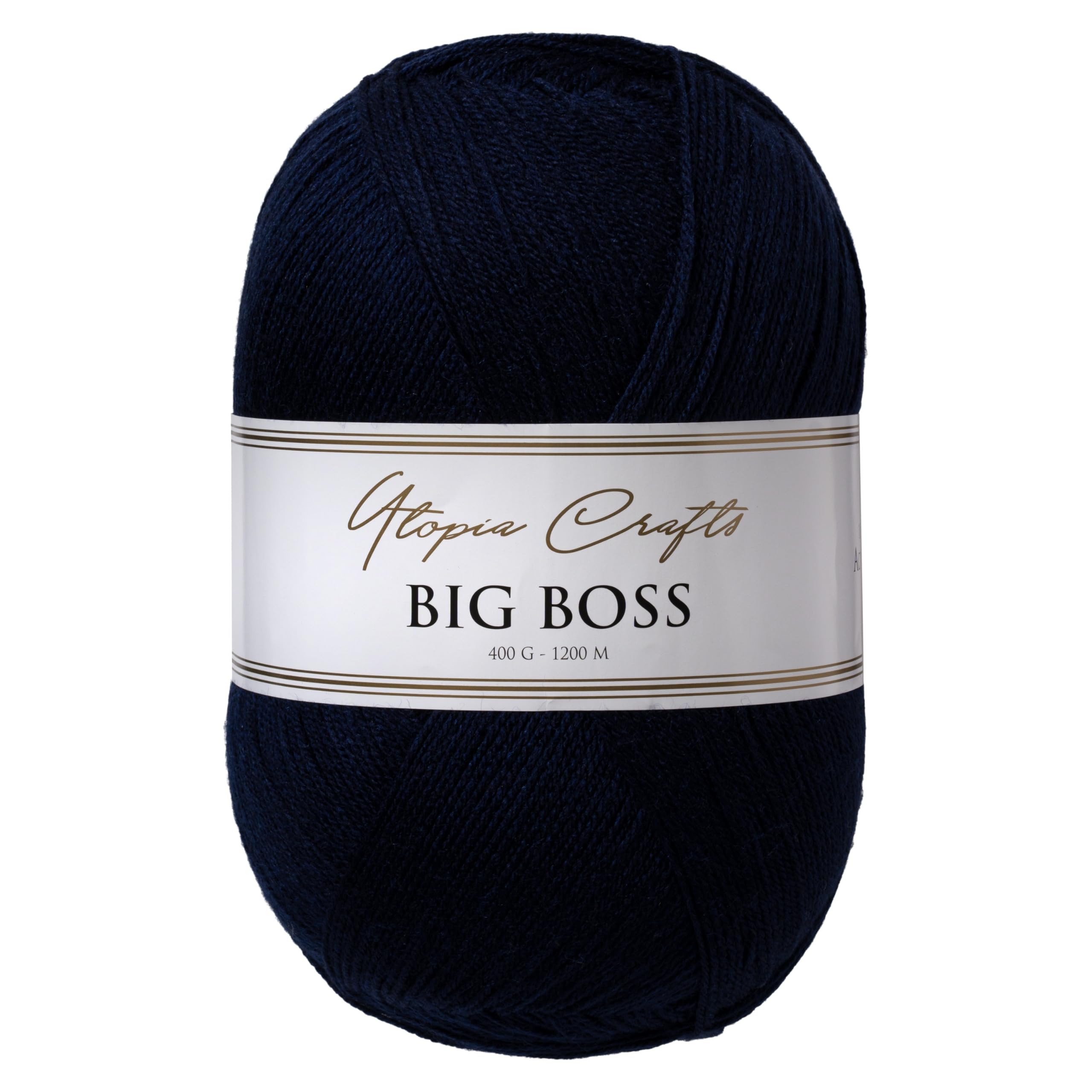 Utopia Crafts Big Boss 400g Knitting & Crochet Yarn 1200m (Deep Navy)