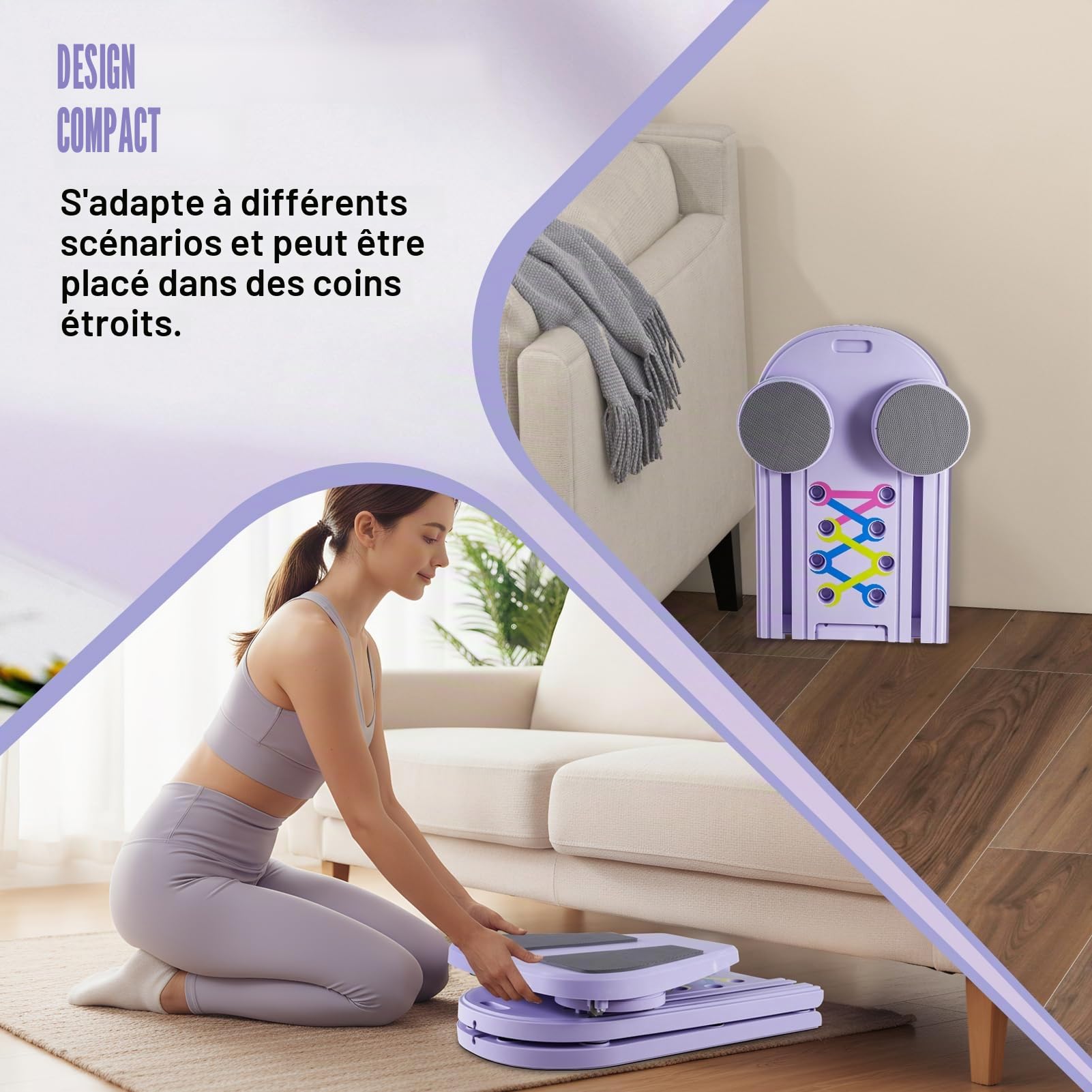 Plateau de Pilates - Ensemble de Reformer de Pilates, Plateaux de Pilates 6 en 1 pour l'entraînement à domicile, Plateaux de Pilates Reformers portables et pliables, Plateau de Pilates
