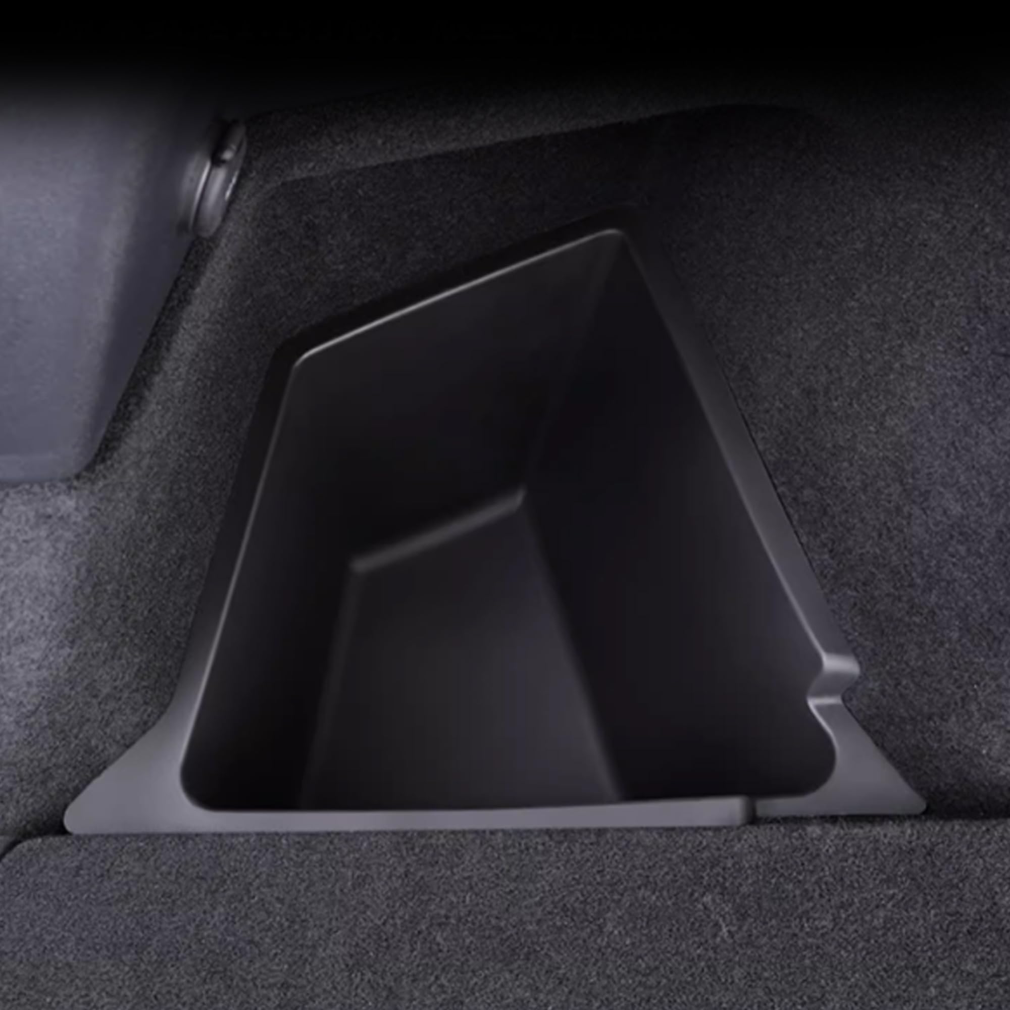 Maletero Organizador para Tesla Model Y 2020-2024 Impermeable Maletero Trasero Caja de Almacenamiento Lateral con Labio Alfombrado Accesorios de Interior (Fabricado en Berlín-2 Unidades)