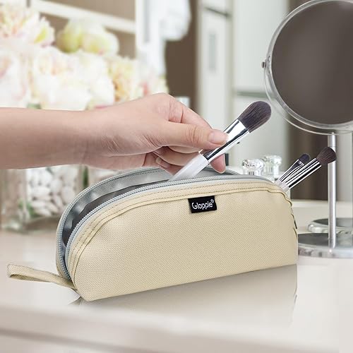 Miniatura 3 de Gloppie Estuche de viaje para brochas de maquillaje portátil, Blanco apagado