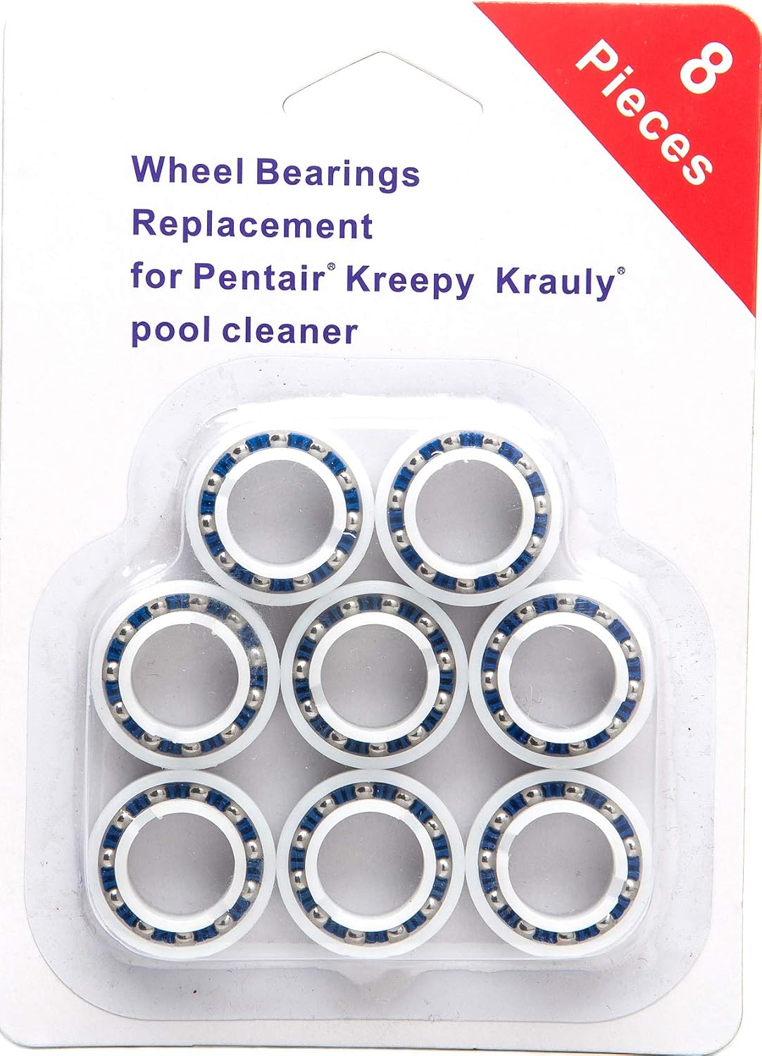 ATIE Legend Platinum Letro Pool Cleaners Wheel Bearing EC60 Replacement Fits for Pentair Kreepy krauly Legend Letro Pool Cleaners (8 Pack)