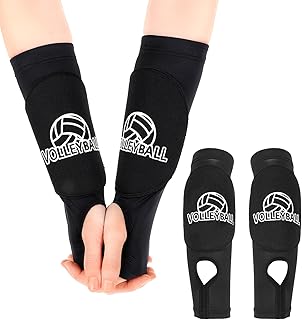 バレーボール用アームスリーブ 10.2インチ ガールズ バレーボールアームスリーブ ソフトフォームアームパッド&親指穴付き キッズ ユース ガールズ用 (ブラック, 1ペア)