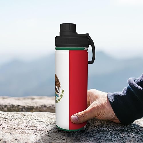 Miniatura 8 de Bandera de México - Hervidor aislado de acero inoxidable  Botella de agua divertida con impresión aislada  Ideal para deportes y viajes