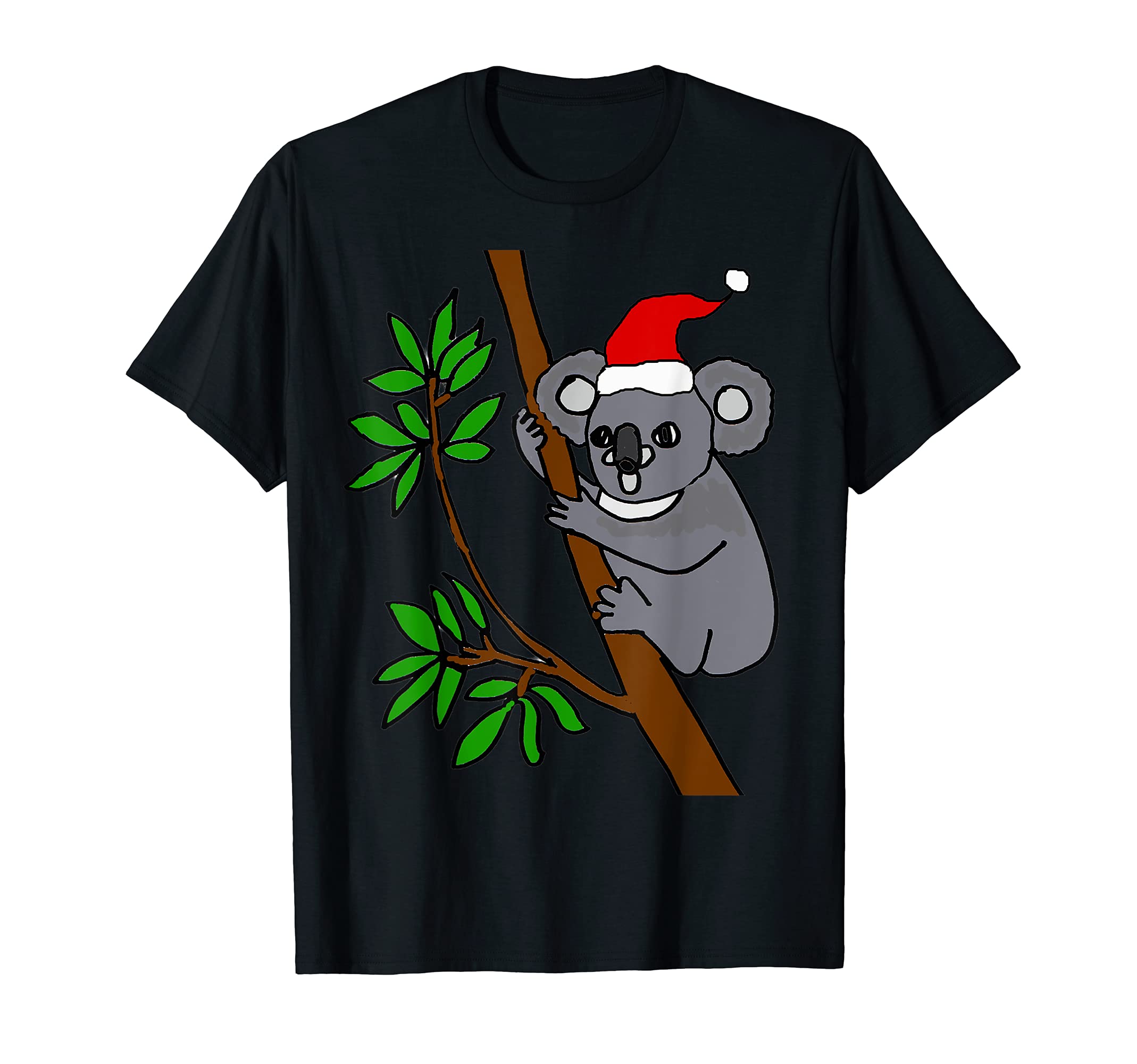 SmileteesXMASFun Koala Bear in Santa hat Christmas T-shirt