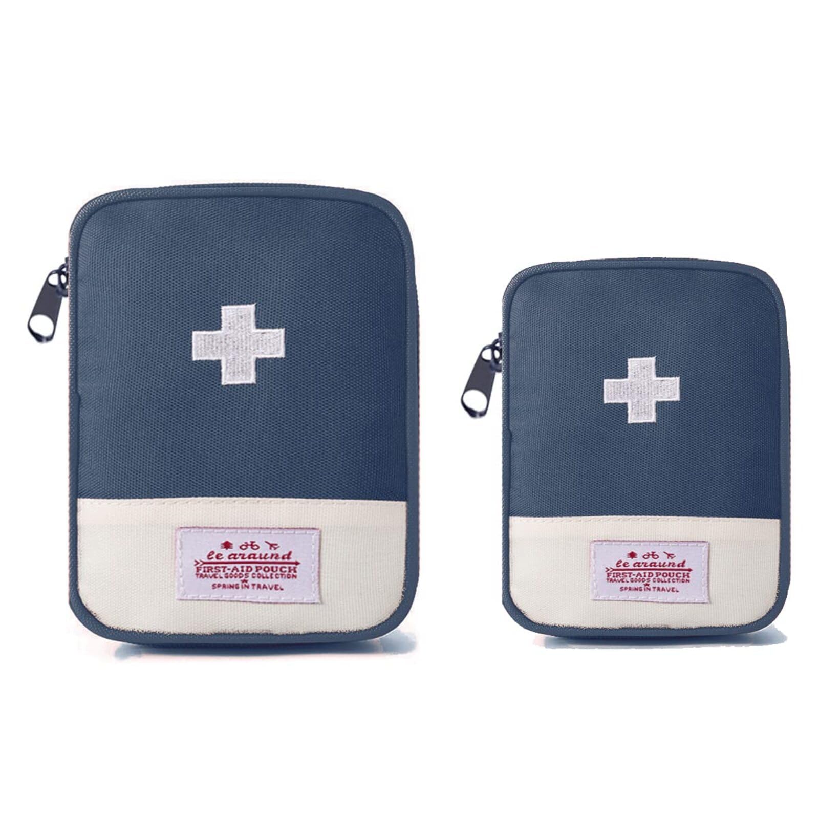 First Aid Pouch, 2-Pack Empty Mini Travel Medicine Storage Bags
