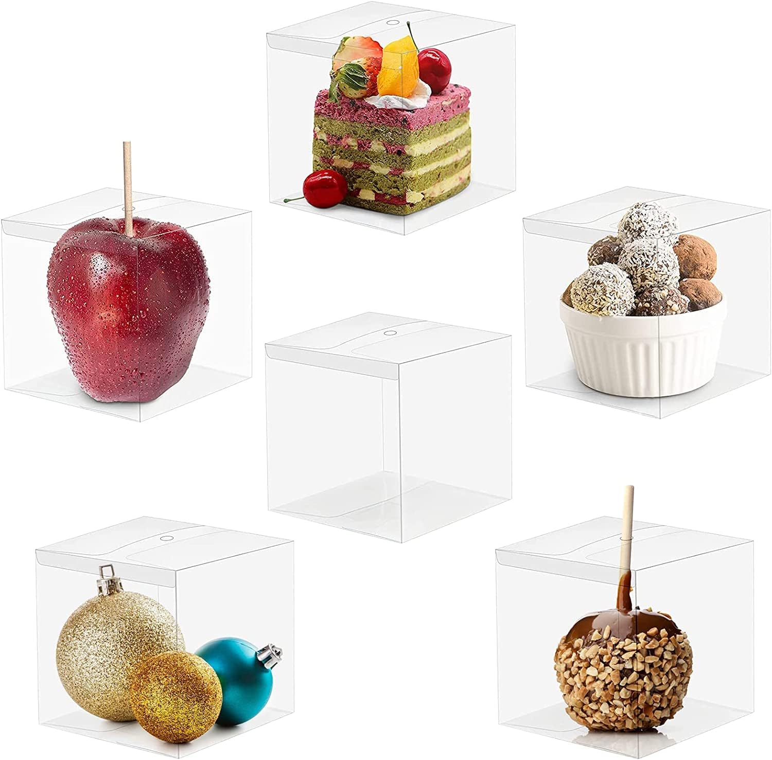 VGOODALL 25 PCS Clear Candy Apple Box With Hole Top, Ubuy Botswana