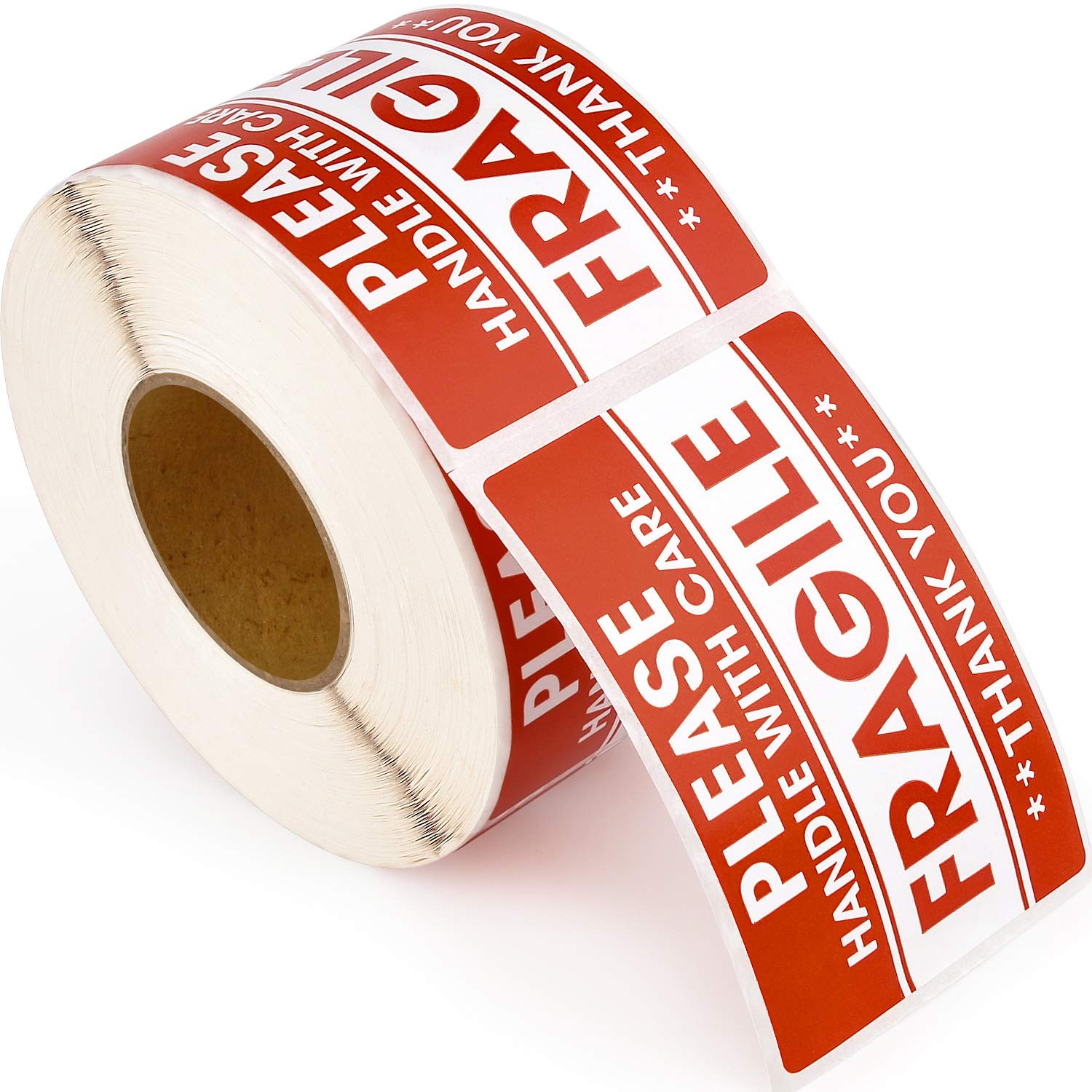 Methdic 2"x 3" Fragile Stickers 500 Labels Per Roll Strong Adhesive (Handle with Care,Do Not Drop,Thank You) Labels for Shipping and Moving (Pack of 3) image 2