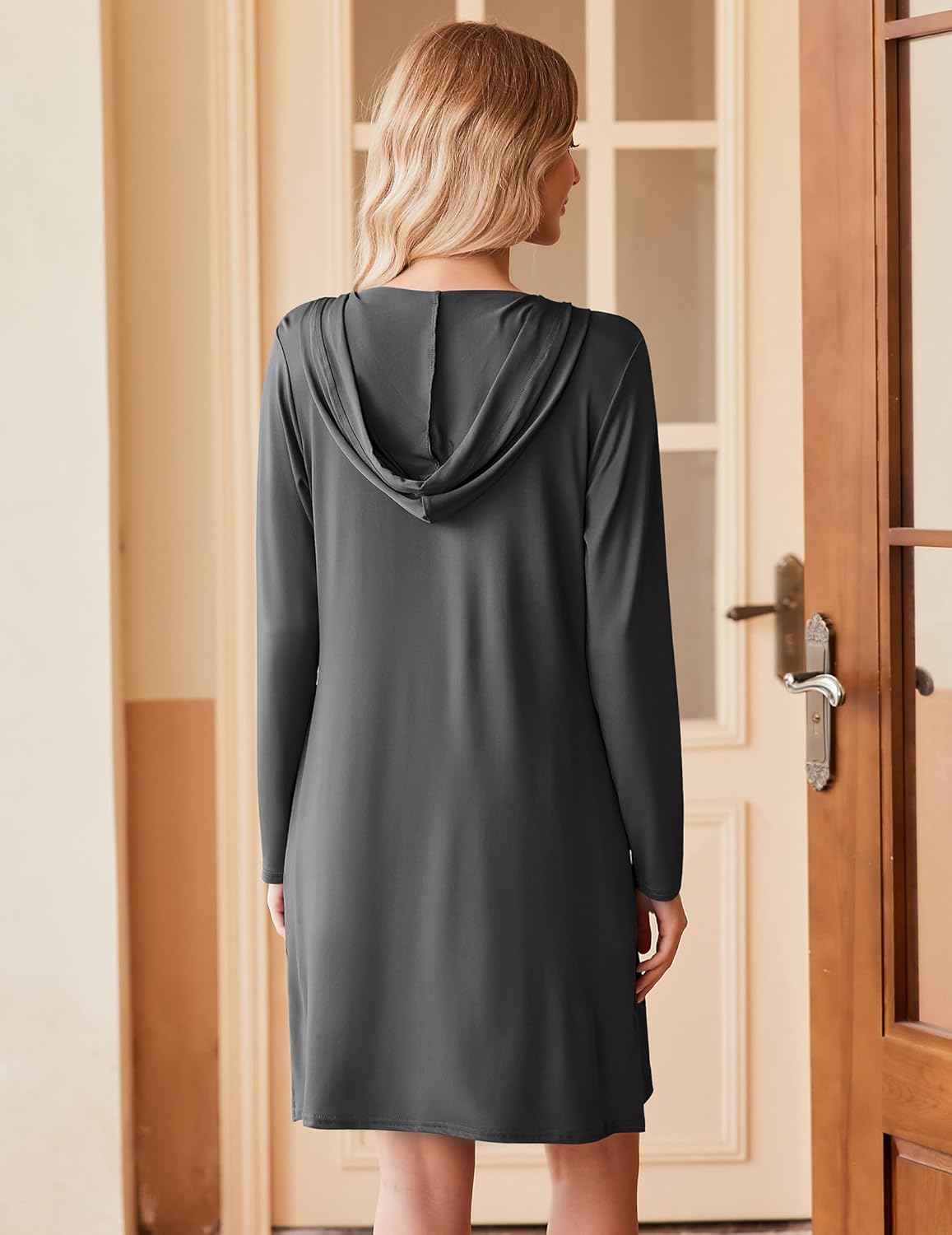 HOTOUCH Womens UPF 50+ Cover-Up Dress Beach SPF Sun Protection Long Sleeve Shirts Dress Lightweight Athletic UV Hoodie - Image 6