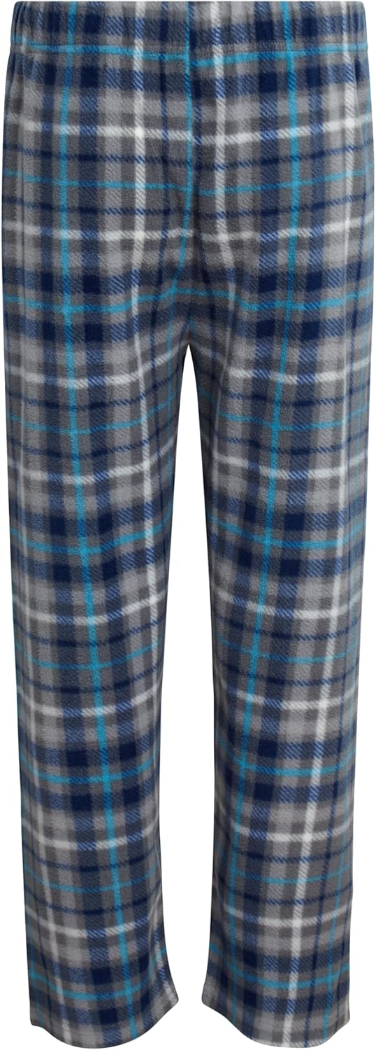 Mad Game Boys Pajama Pants - 4 Pack Boys Sleepwear Soft Micro Polar Fleece Elastic Waist Plaid Pajama Pants for Kids - Image 7