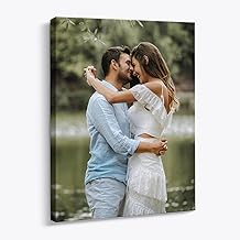 P&L ART. Custom Canvas Prints With Your Photos, Romantic Portrait Photo Print, Custom Picture Wall Decor, Prints From Photos For Personalized Home Gallery Display 16x20 Canvas