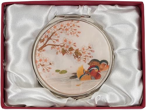 Miniatura 15 de February Mountain Espejo Compacto de Nácar – Doble Magnificación Regalo para Mujeres, Mamá, Hermana – Idea de Cumpleaños o Navidad (1, Heritage