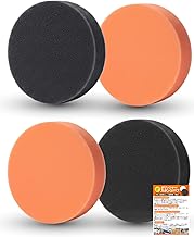 Polisher Buffing Sponge, Instruction Manual Included, 4.9 inches (125 mm), For Polishing Ultra-Fine to Ultra Fine Particles, Fine, Medium Grain, Polisher, For Car Polishing, Set of 4, Finish