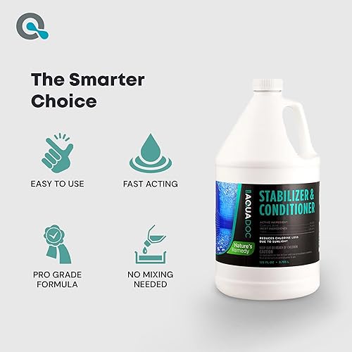 Miniatura 7 de Estabilizador y acondicionador de piscina para piscinas - Acondicionador de piscina de máxima resistencia y ácido cianúrico para piscinas - Ayuda