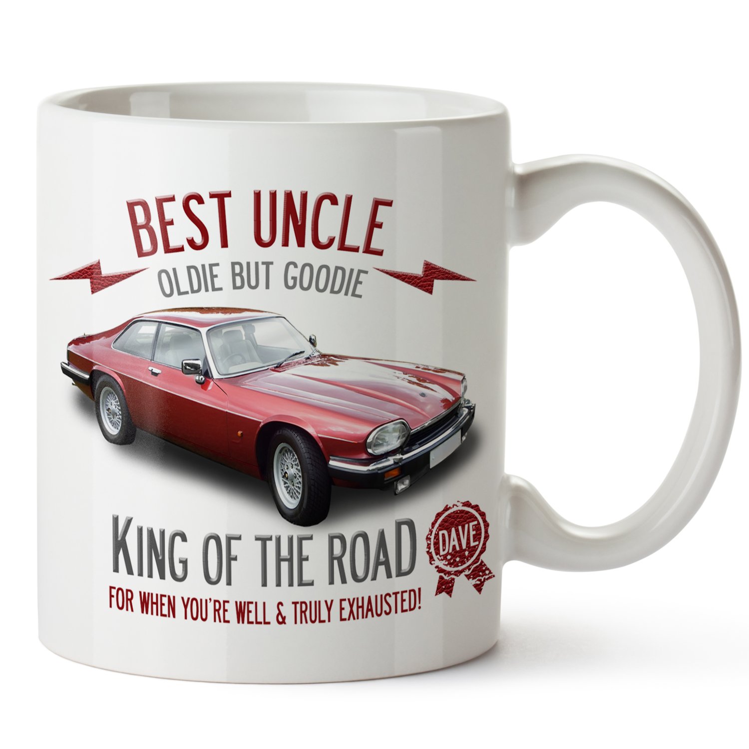 Personalised Classic XJS Coupe Mug Best Uncle - Add Name Gift CLU23