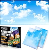 ANGSYLTH 2-Pack Magnetic Fluorescent Light Covers 4x2 Ft - Glare-Reducing Filters for Classroom, Office, Hospital, Home