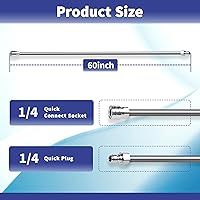 Vista 2 de 120 Inch(10ft) Pressure Washer Extension Wand, Stainless Steel Pressure Washer Wand Extender with 1/4" Ouick Connect Power Washer Lance, 2 Pack 60