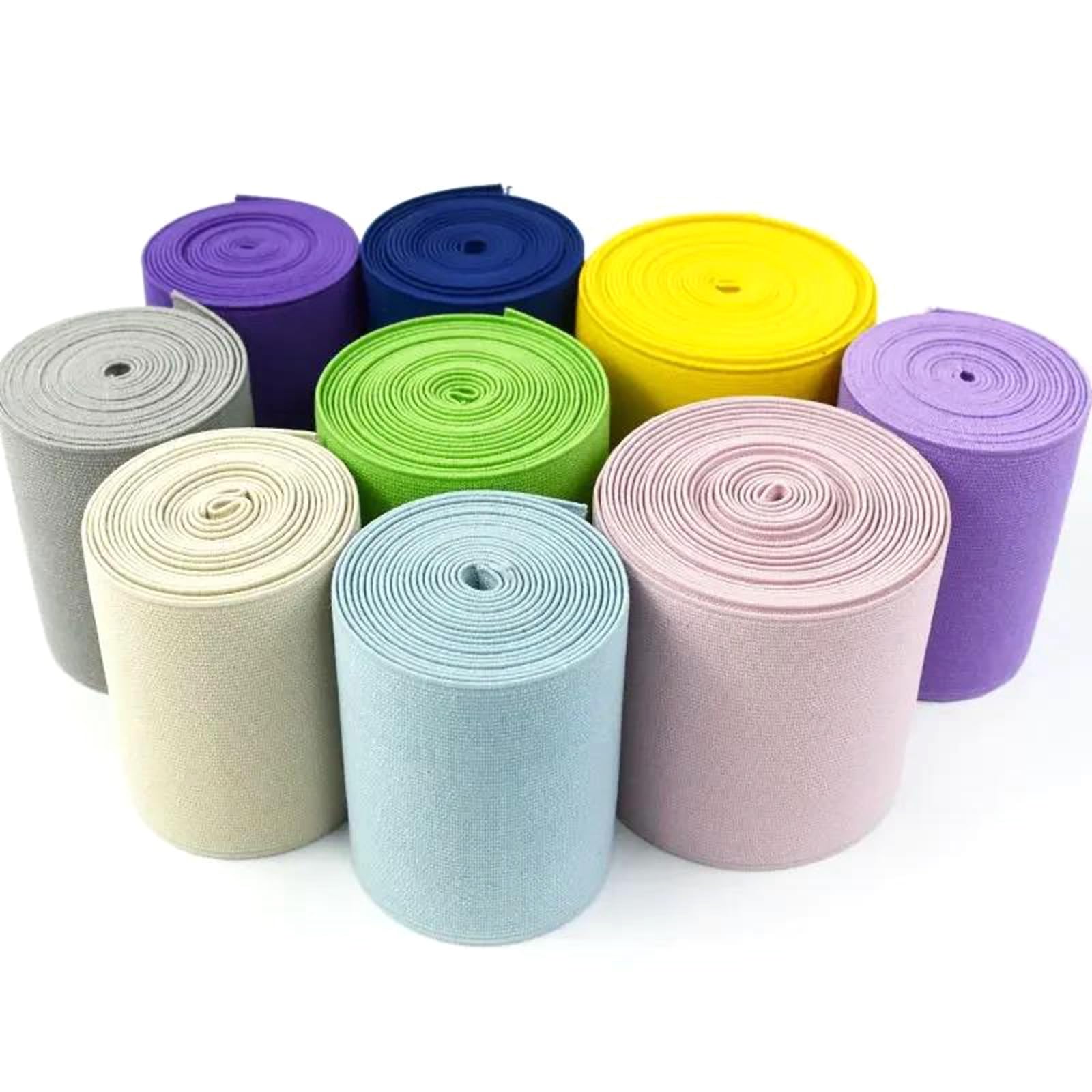 Bandas elásticas Banda elástica Ancha y Plana Banda elástica de 2 Metros (8/10 cm de Ancho) for Ropa Interior, Zapatos, cinturón, Accesorios de Costura DIY, 10 cm(48Pink,10cm)