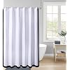 Chlophy 100% Cotton Textured Shower Curtain – 72x72 Inches White Hotel Quality, Machine Washable