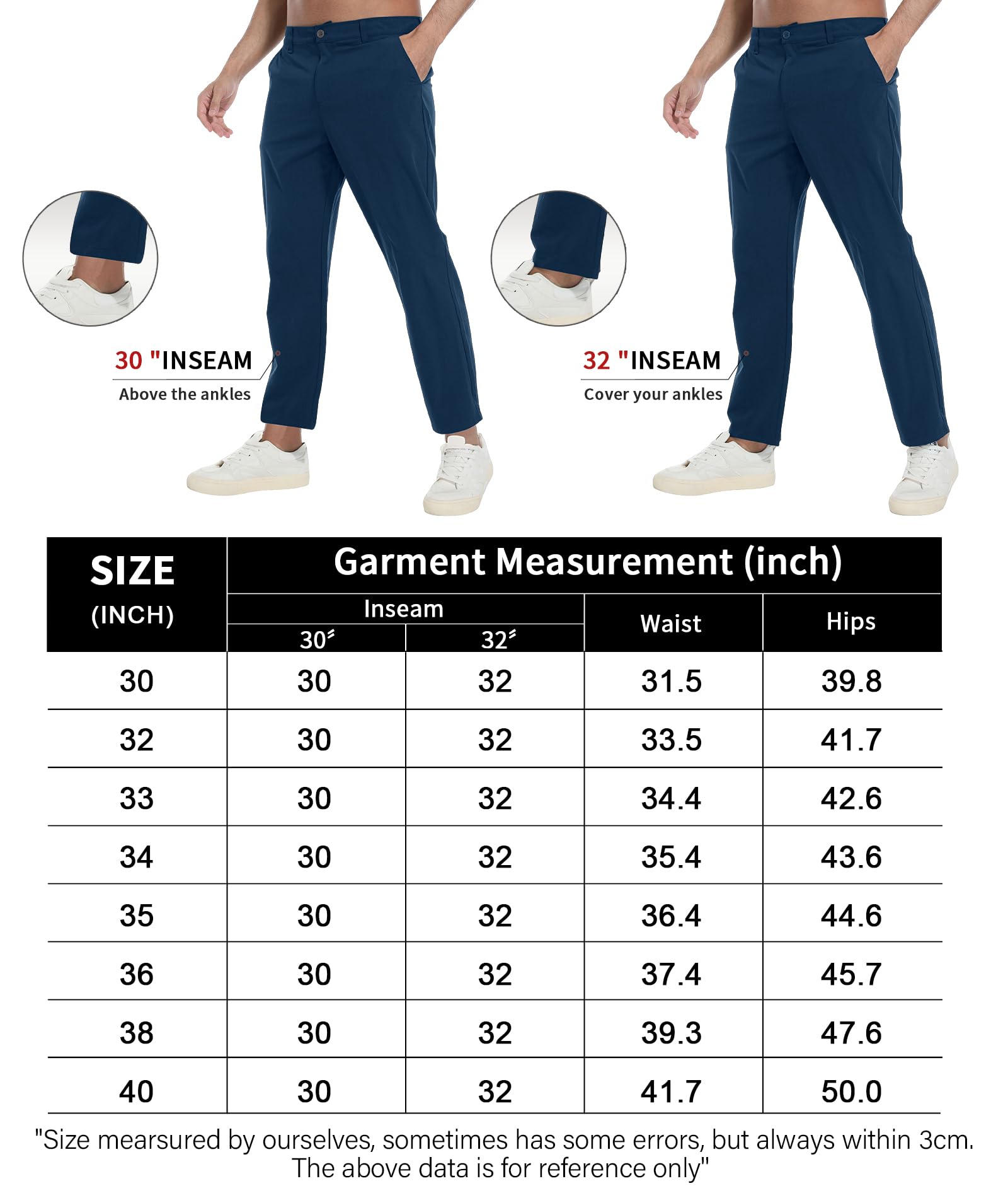 Boyzn Pantalon de golf pour homme avec 5 poches, léger, extensible, à séchage rapide, décontracté, pour voyage, travail