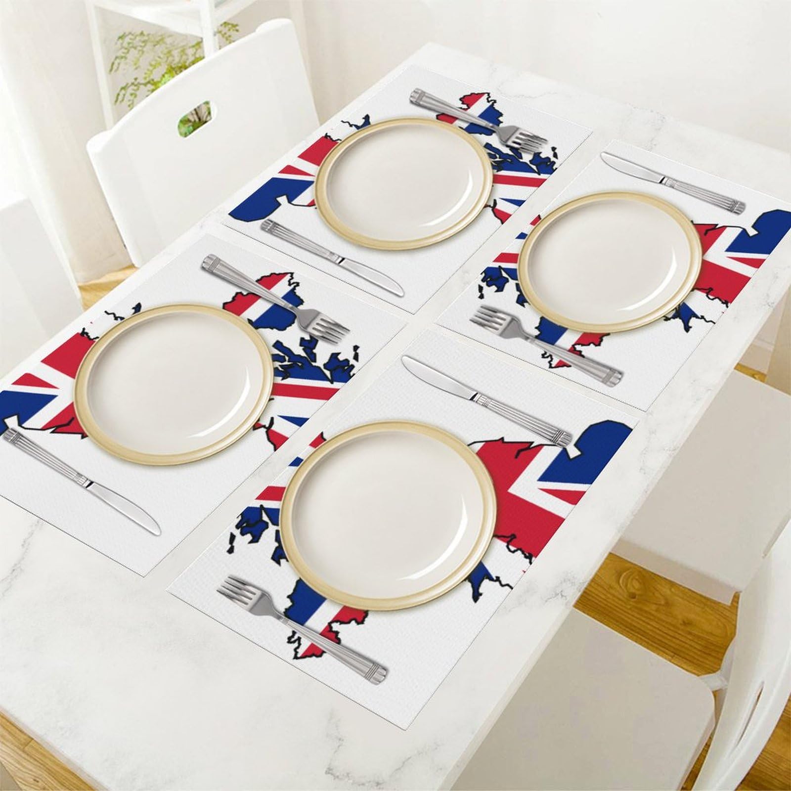 Amazon｜ランチョンマット イギリス 国旗 テーブルマット 4枚1組