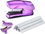 Bostitch Office Heavy Duty 40 Sheet Stapler with 1250 Staples & Claw Remover, Small Stapler Size, Fits into The Palm of Your Hand, Value Pack, Gray (B175-RED-VP)