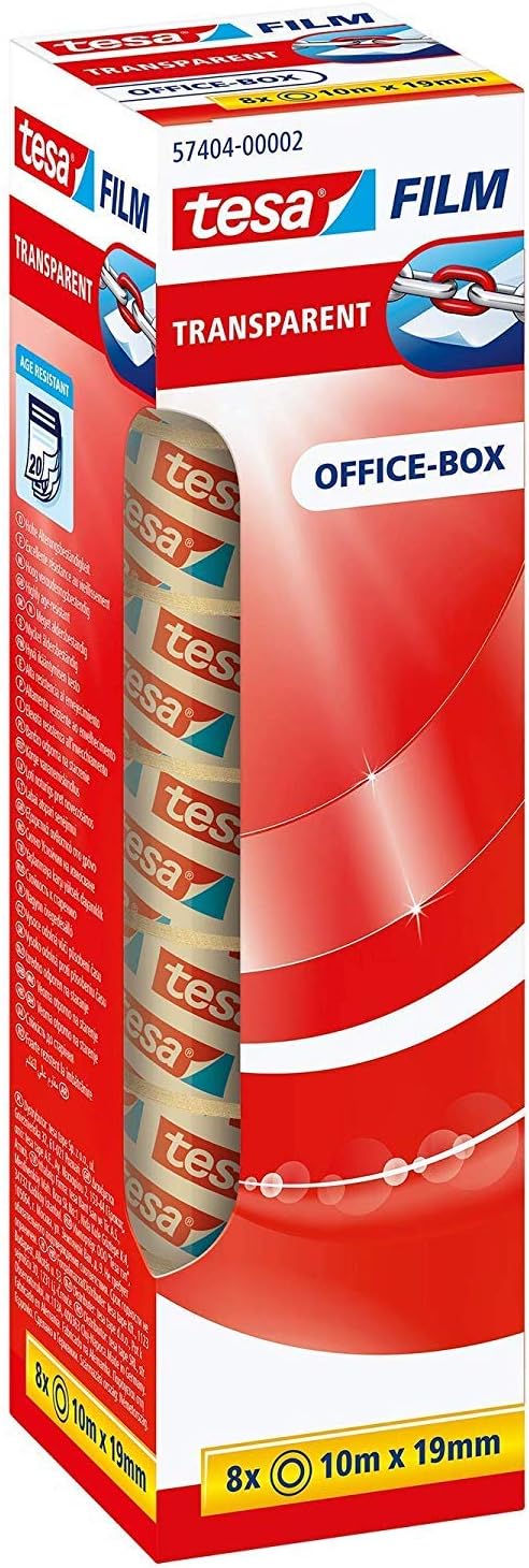 Tesafilm 8X TRANSPARANT 10M x 19MM, transparent