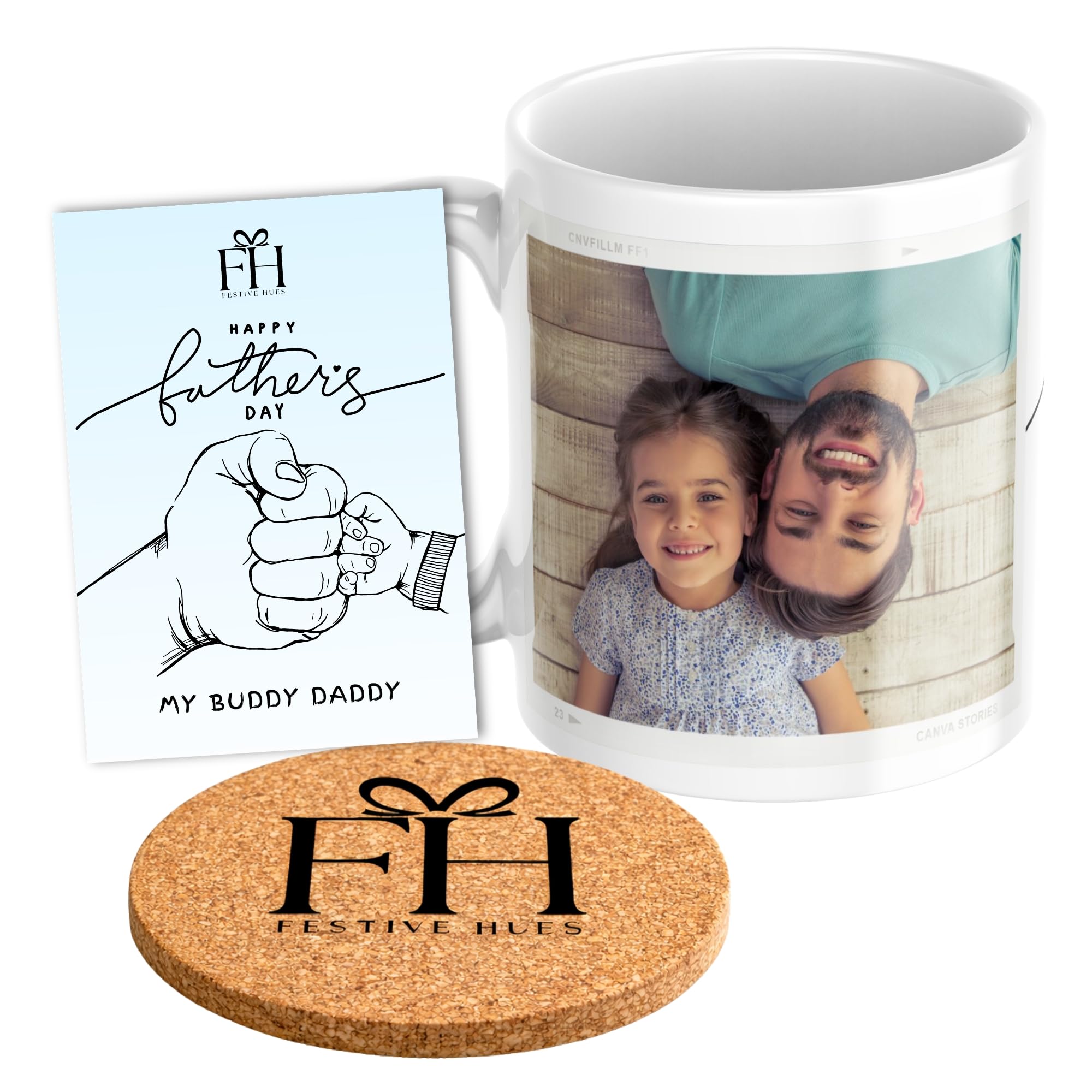 Buy Festive Hues Happy Father's Day Buddy Daddy Printed