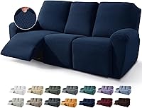 Vista 24 de JIVINER Fundas de sofá reclinable de 8 piezas, fundas elásticas de jacquard para sofá reclinable, fundas para sala de estar, protector suave de 3
